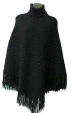 Poncho suéter Banana Republic preto lã merino gola tartaruga franja XS/S comprar usado Poncho suéter Banana Republic preto lã merino gola tartaruga franja XS/S comprar usado  Enviando para Brazil