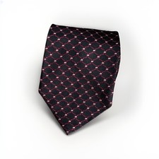 Gravata masculina de seda escala de peixe preta vermelha geométrica Brooks Brothers Makers nova sem etiquetas EUA comprar usado  Enviando para Brazil