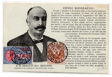 G. Giolitti - Cartolina biografia del noto Presidente del Consiglio comprar usado  Enviando para Brazil