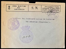CAPA DE ESPANHA FRANQUIA VIOLETA "AUDITORIA DE LA ZONA MARITIMA/EL FERROL" C487  comprar usado  Enviando para Brazil
