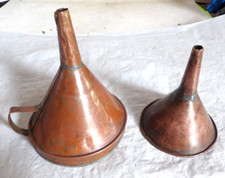 (2) Bons funis de cobre vintage óleo gás cozinha FEITOS À MÃO comprar usado  Enviando para Brazil