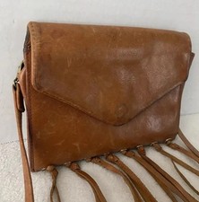 Bolsa de ombro Hobo International de couro com franja tiracolo boho hippie LEIA comprar usado  Enviando para Brazil