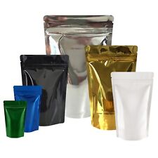 FOLHA BRILHANTE BRILHANTE RESEALABLE ZIP LOCK SACOS STAND UP POUCHES FOOD GRADE SELO TÉRMICO comprar usado  Enviando para Brazil