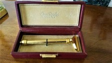 Barbeador masculino folheado a ouro item antigo raro "Guy Roels Paris" comprar usado  Enviando para Brazil