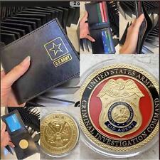 Carteira porta-moedas polícia do exército dos EUA .USA com credencial, usado comprar usado  Enviando para Brazil
