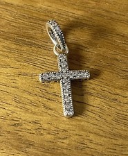 dijes plata de ley 925, colgante cruz brillante para pulsera y collar segunda mano  Embacar hacia Mexico