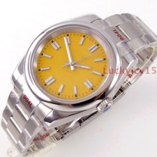 Relógio masculino polido estilo Op mostrador amarelo BLIGER MIYOTA 8215 pulseira de ostra comprar usado  Enviando para Brazil
