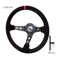 Simoni Racing Volante Universale PIT a Calice in camoscio Nero e Rosso, usado comprar usado  Enviando para Brazil