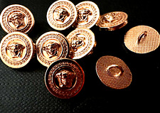 💋💅💜 10 GUZIKÓW VERSACE! RZADKI! 12mm Złote metalowe guziki BEZ MATOWIENIA SŁODKIE I SZYKOWNE na sprzedaż  Wysyłka do Poland