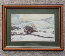 Vintage framed watercolour for sale  KEIGHLEY
