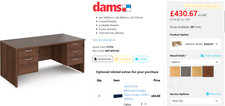 Office desks walnut for sale  OAKHAM