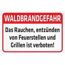 Schild waldbrandgefahr rauchen gebraucht kaufen  Deutschland