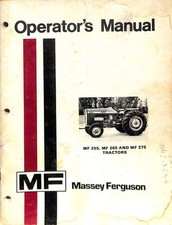 Massey Ferguson MF 255 265 275 Manual do Operador de Trator Guia Vintage comprar usado  Enviando para Brazil