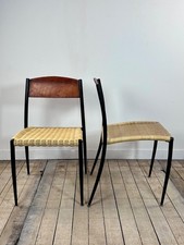 Chaises métal cuir d'occasion  Claye-Souilly
