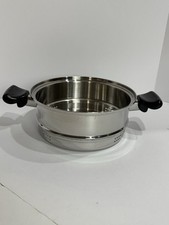 Panela a vapor Saladmaster aço inoxidável 10,5” alça dupla inserção comprar usado  Enviando para Brazil