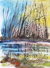Original landscape watercolor for sale  Kulpmont