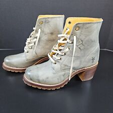Botines Frye para mujer Sabrina talla 6M gris mármol cuero con cordones DEFECTOS segunda mano  Embacar hacia Mexico