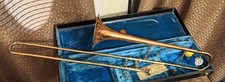 Antigo 1958 Conn Trombone Coprion Bell Estojo Rígido com Bocal Chave Papelada  comprar usado  Enviando para Brazil