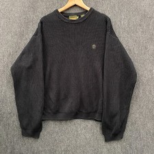 Suéter pulôver masculino Timberland XL preto costela malha gola redonda brasão casual, usado comprar usado  Enviando para Brazil