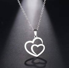 Doppel herz halskette gebraucht kaufen  Beckum