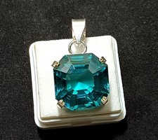 Pingente de pedra preciosa turmalina verde natural 41,60 quilates prata esterlina 925 comprar usado  Enviando para Brazil