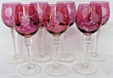 Wine hock glasses for sale  HARTLEPOOL