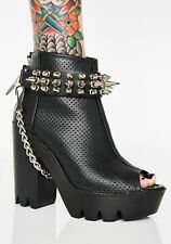 Pulseira de couro preto para botas 3 fileiras 1/2" e 1" picos punk rock emo metal gótico grunge comprar usado  Enviando para Brazil