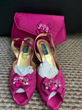 pink bridal shoes for sale  COVENTRY
