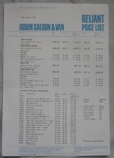 January 1975 reliant for sale  DARWEN