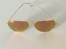 Óculos de sol Ray Ban RB3026 aviador unissex 62 mm armação dourada/lente espelhada rosa rosa comprar usado  Enviando para Brazil