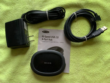 BELKIN Hub de 4 Puertos de Alta Velocidad USB 2.0 con Adaptador de Corriente y Cable USB - F5U234 Rev.3 segunda mano  Embacar hacia Mexico