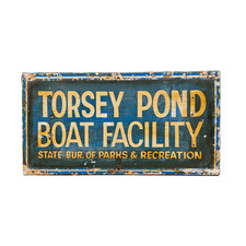 Usado, Placa de madeira para instalações de barco Torsey Pond Maine comprar usado  Enviando para Brazil