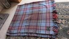Blue tartan wool for sale  GILLINGHAM