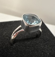 Silberring 925 hellblauem gebraucht kaufen  Langenhagen