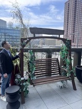 Natural wooden swing for sale  LONDON