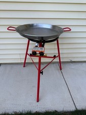 Conjunto de panelas Garcima Paella com queimador, panela e pernas externas de aço carbono 20" comprar usado  Enviando para Brazil