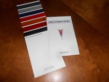 2006 PONTIAC GTO CORES EXTERIORES / BROCHURA DE CHIPS DE COR DE TINTA / PASTA ORIGINAL comprar usado  Enviando para Brazil