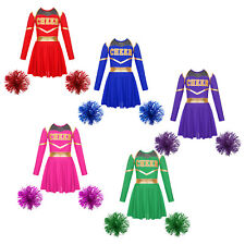 Vestido de competição infantil feminino líder de torcida uniforme borla mão flores Halloween comprar usado  Enviando para Brazil