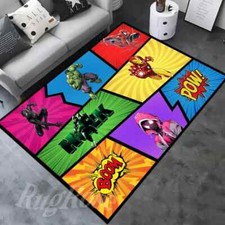 Tapete de super-herói, tapete padrão de super-herói, para tapete de quarto de menino, filmes de super-heróis Ru comprar usado  Enviando para Brazil