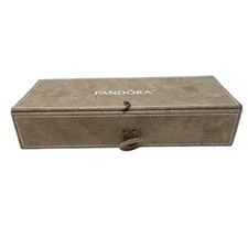 Caixa de joias em camadas de camurça cinza Pandora 4x10 em bandejas de viagem armazenamento  comprar usado  Enviando para Brazil