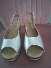 Silver leather wedge for sale  BALLYMONEY