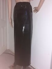 Nova Saia Feminina PVC Preta Look Molhado Faixa Corpo Tubo Maxi Brilhante Tamanho Plus Reino Unido 8-28 comprar usado  Enviando para Brazil