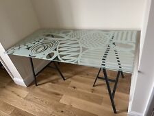 Ikea glass desktop for sale  LONDON