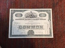 Certificado de estoque vintage 1930 CONTINENTAL FOUNDRY & MACHINE COMPANY DE selo comprar usado  Enviando para Brazil