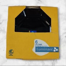 6 placas de vidro temperado preto Arcoroc Luminarc Octime 7,5", usado comprar usado  Enviando para Brazil