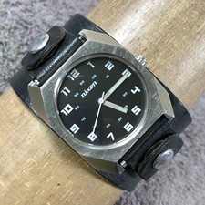Vestido masculino Nixon Scout pulseira de couro preto quartzo analógico 40 mm relógio 7 3/4", usado comprar usado  Enviando para Brazil
