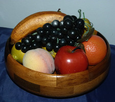 Tigela de frutas de madeira Cambridge Ware 26cm de diâmetro (10") V.G.C Treen Vintage, usado comprar usado  Enviando para Brazil