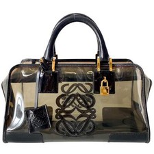 Bolsa de mão LOEWE preta de vinil transparente comprar usado  Enviando para Brazil