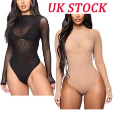 Womens mesh bodysuit for sale  SWANSEA