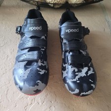 Usado, Tamanho 47 VELOCIDADE Ciclismo Cinza Preto Camuflado Bicicleta de Estrada Chuteiras Clipe Masculino Pedal Sapatos comprar usado  Enviando para Brazil